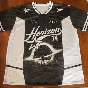 Black and White Horizon Graphic Jersey